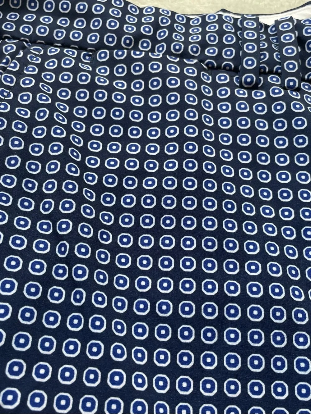 RLX Ralph Lauren Performance Golf Shorts Mens 42 Geometric Print Navy Blue